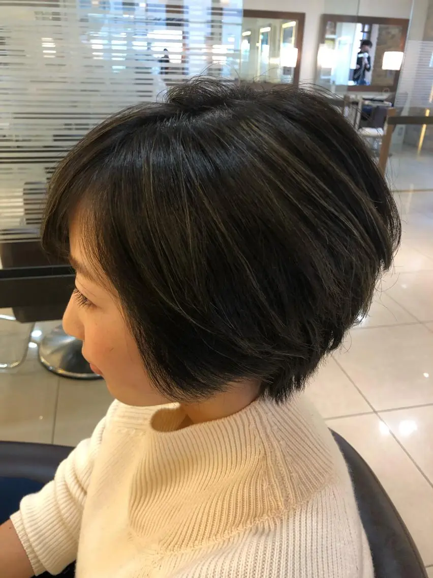 ショート カラー ハイライトカラー ハイライト ショートヘア ヘアカラー トリートメント 似合わせ/代表 髪質改善/山田将大のヘアスタイル