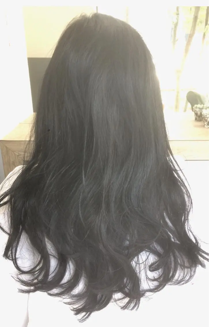 セミロング カラー ダークグレー ダークグレージュ グレージュ 山田 香織のヘアスタイル