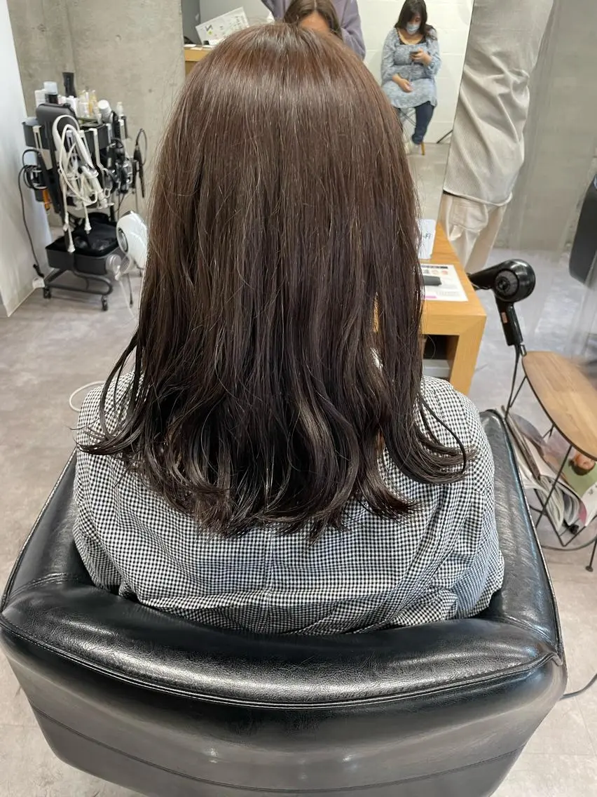 セミロング カット ヘアカラー トリートメント 質感再生カラー/ 髪質改善/karinのヘアスタイル