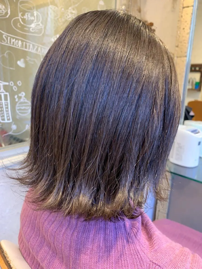 ミディアム カラー グレージュ パープルカラー ヘアカラー トリートメント katsuya hiroのヘアスタイル