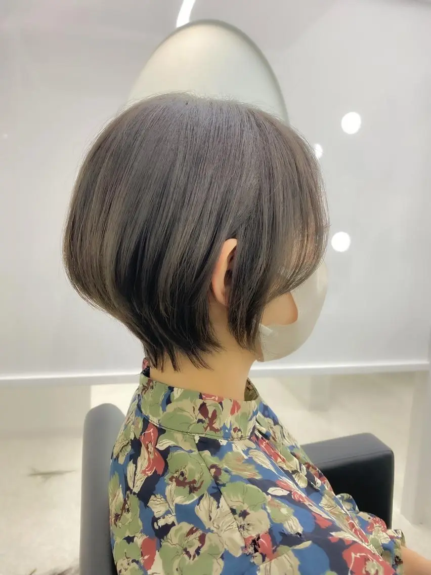 ショート カラー ショートボブ ベージュカラー ボブ くびれヘア ショートヘア 宮腰一磨 ・ショート・ボブ🌿のヘアスタイル