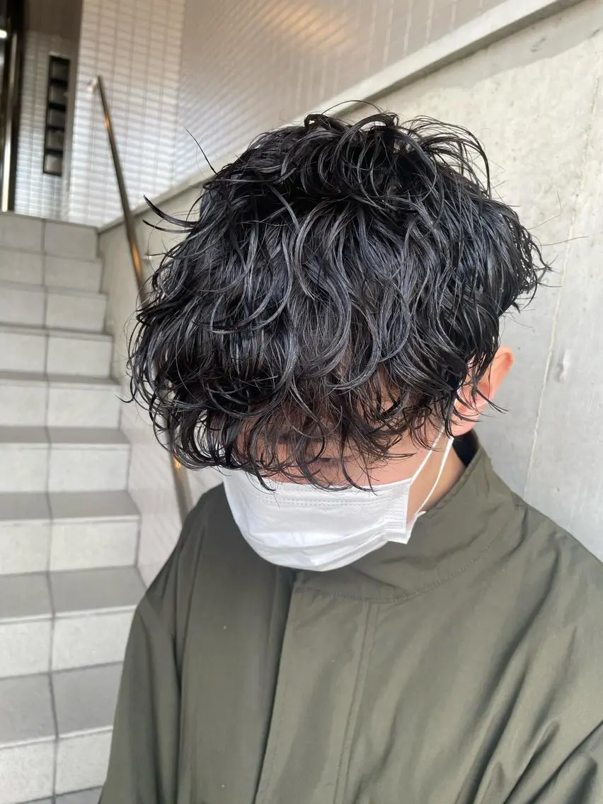 パーマ メンズ カット パーマ 大阪メンズ 美容師井上智博のヘアスタイル