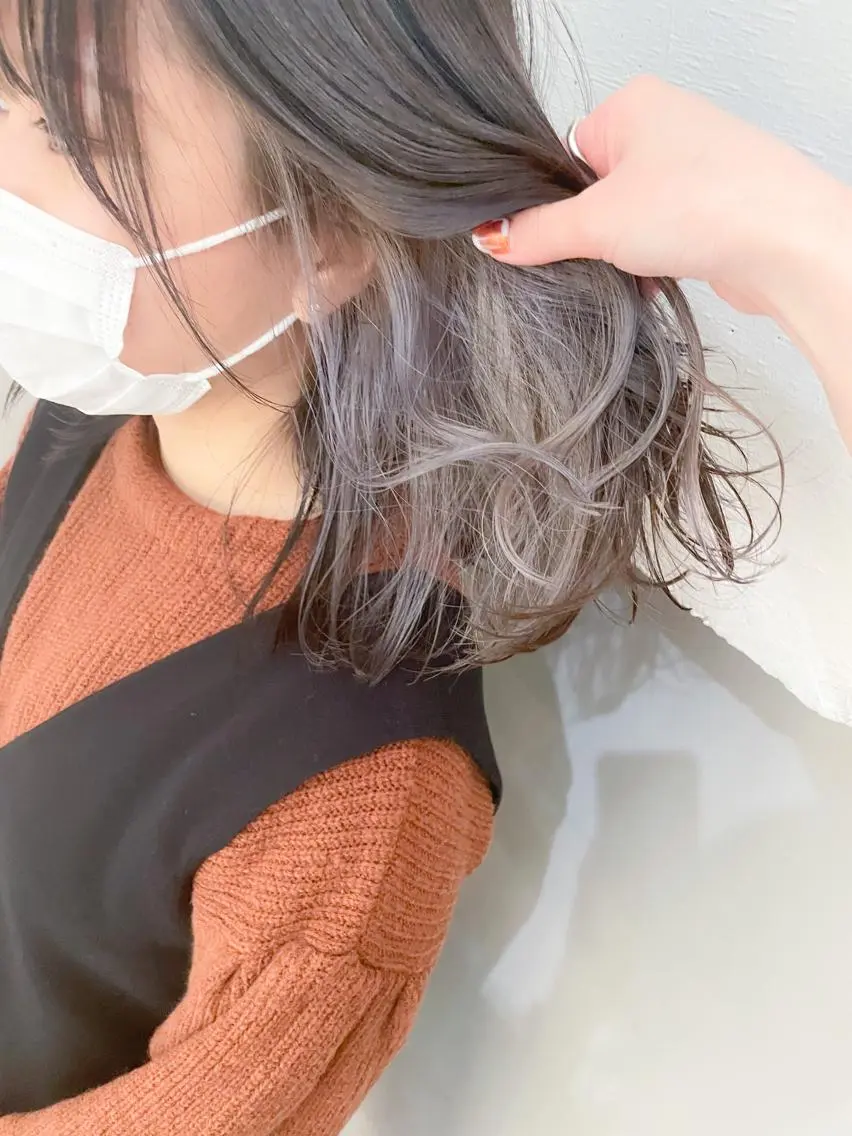 ミディアム カラー インナーカラー ヘアカラー ✨カラー支持No.1 🧸ワキ カナコ🧸のヘアスタイル