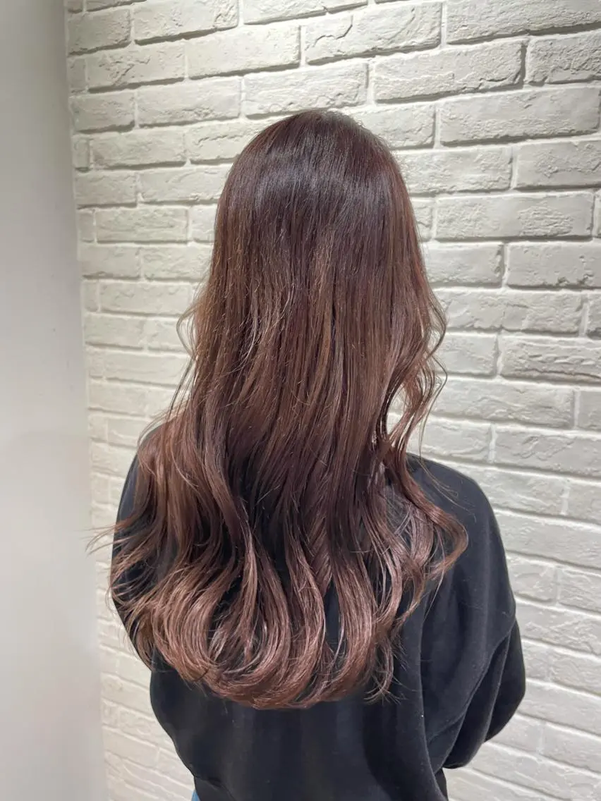ロング カラー パーマ ヘアアレンジ メンズ キッズ ネイル マツエク・マツパ アイブロウ belta.🌱 安藝夏花🌻のヘアスタイル