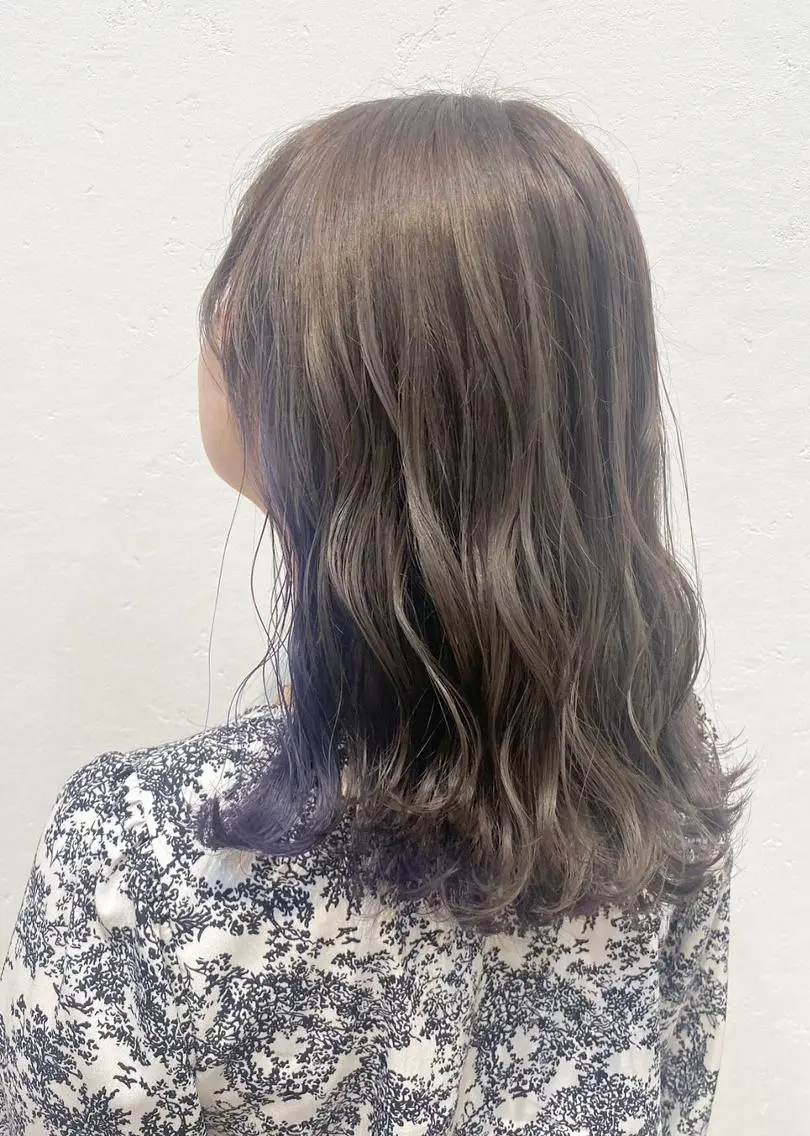 セミロング カラー バレイヤージュ ベージュカラー ブリーチ ケアブリーチ ダブルカラー カット ヘアカラー N° aria 三軒茶屋のその他イメージ