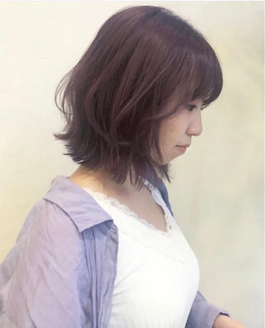 ミディアム カラー nakahara madokaのヘアスタイル