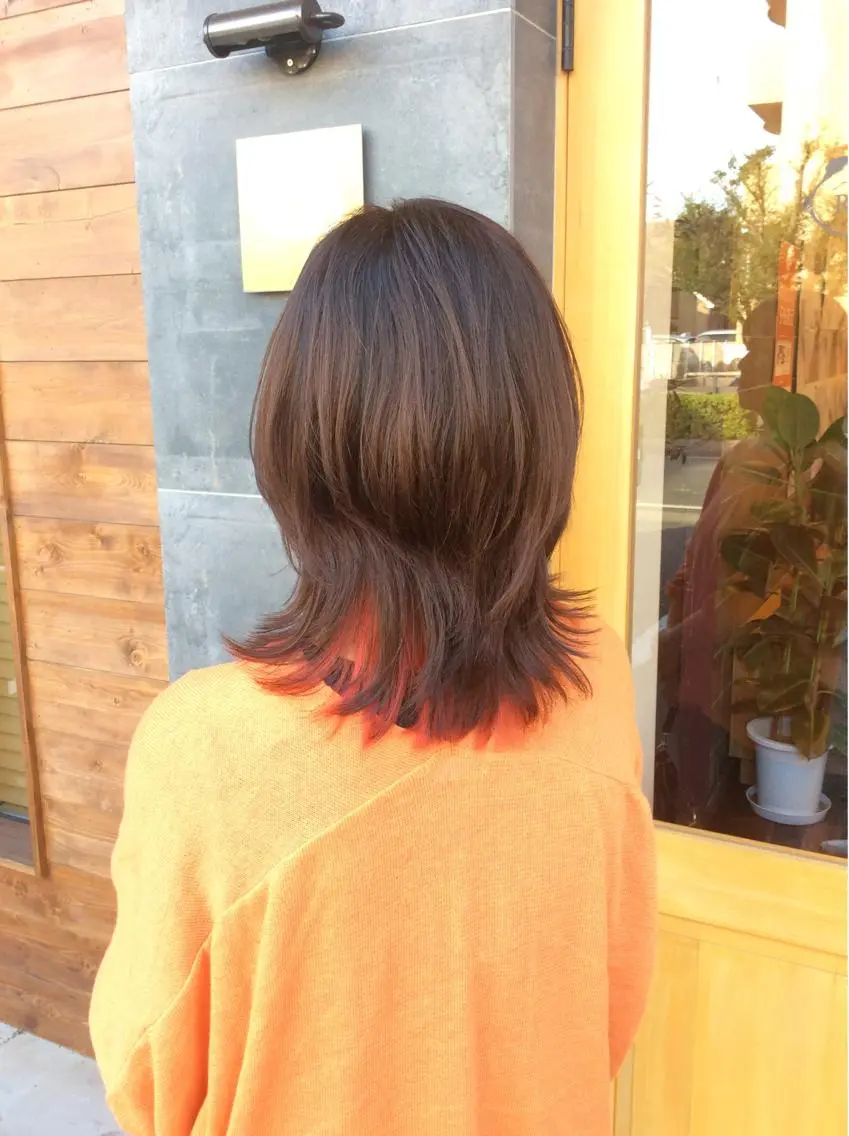 ミディアム カラー インナーカラー 松井 竜輝のヘアスタイル