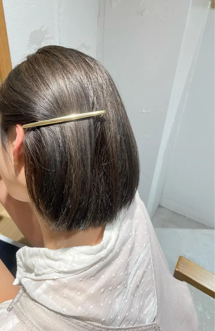 ミディアム 盛れる透明感カラー・ momokaのヘアスタイル