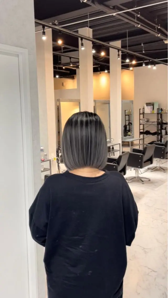 ショート カラー バレイヤージュ デザインカラー ハイライトカラー 外国人風カラー ハイライト カット ヘアカラー トリートメント アンドウ ユウ/ レイヤーカット/韓国のヘアスタイル