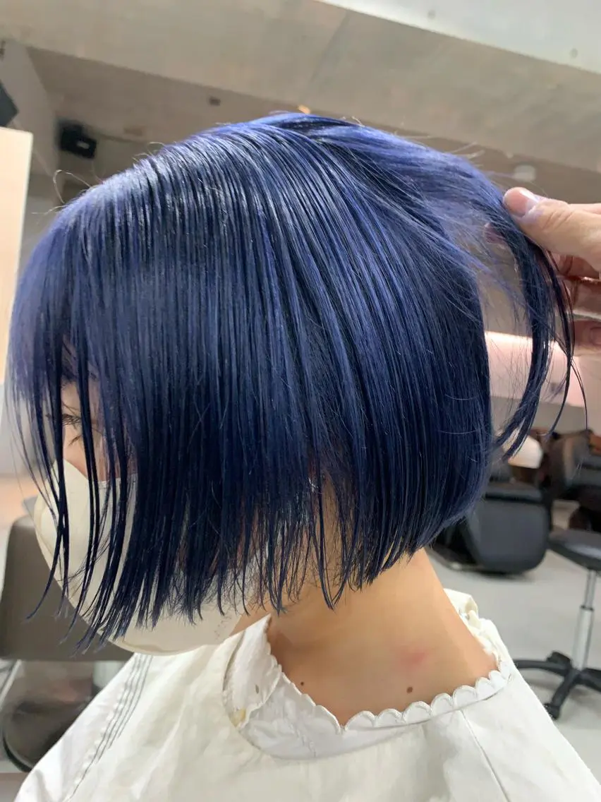 ショート カラー ボブパーマコテ巻き風 パーマNo1深江秀平のヘアスタイル