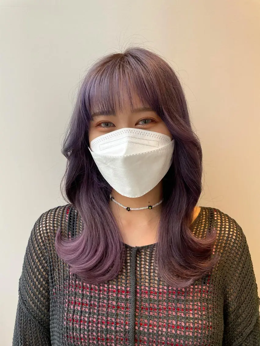 セミロング 韓国風ヘア レイヤーカット カット ❤︎︎韓国ヘア❤︎︎ 𝑺𝒉𝒊𝒉𝒐のヘアスタイル