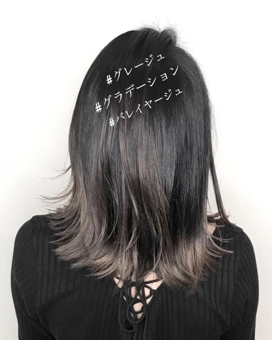 ミディアム カラー ウルフカット レイヤーカット上柿のヘアスタイル