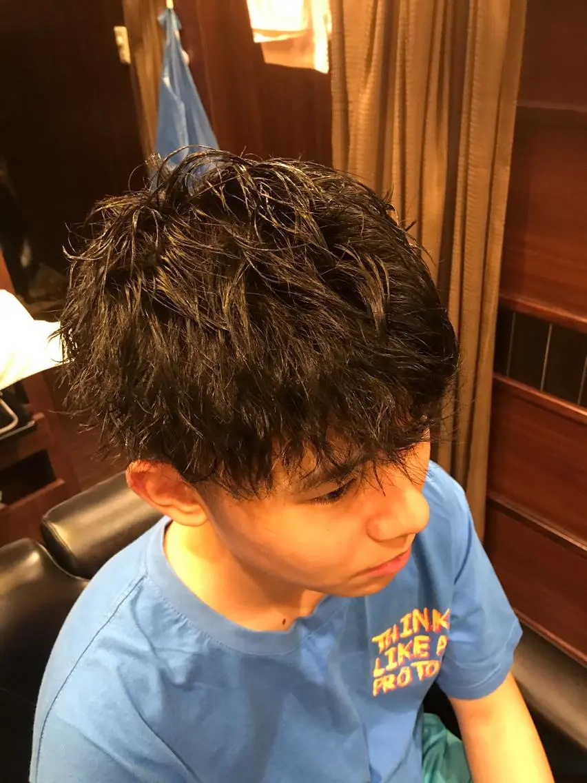 ショート パーマ メンズ カット パーマ 深夜23時まで営業 OR BARBERのヘアスタイル