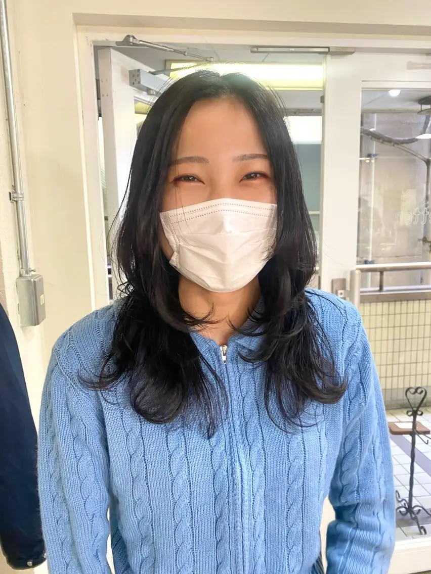 ロング カラー カット ヘアカラー 竹内 柚子のヘアスタイル