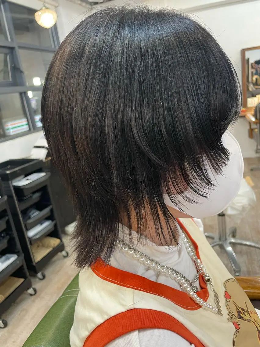 ショート カット ヘアカラー トリートメント ウルフカット/ボブ りなのヘアスタイル
