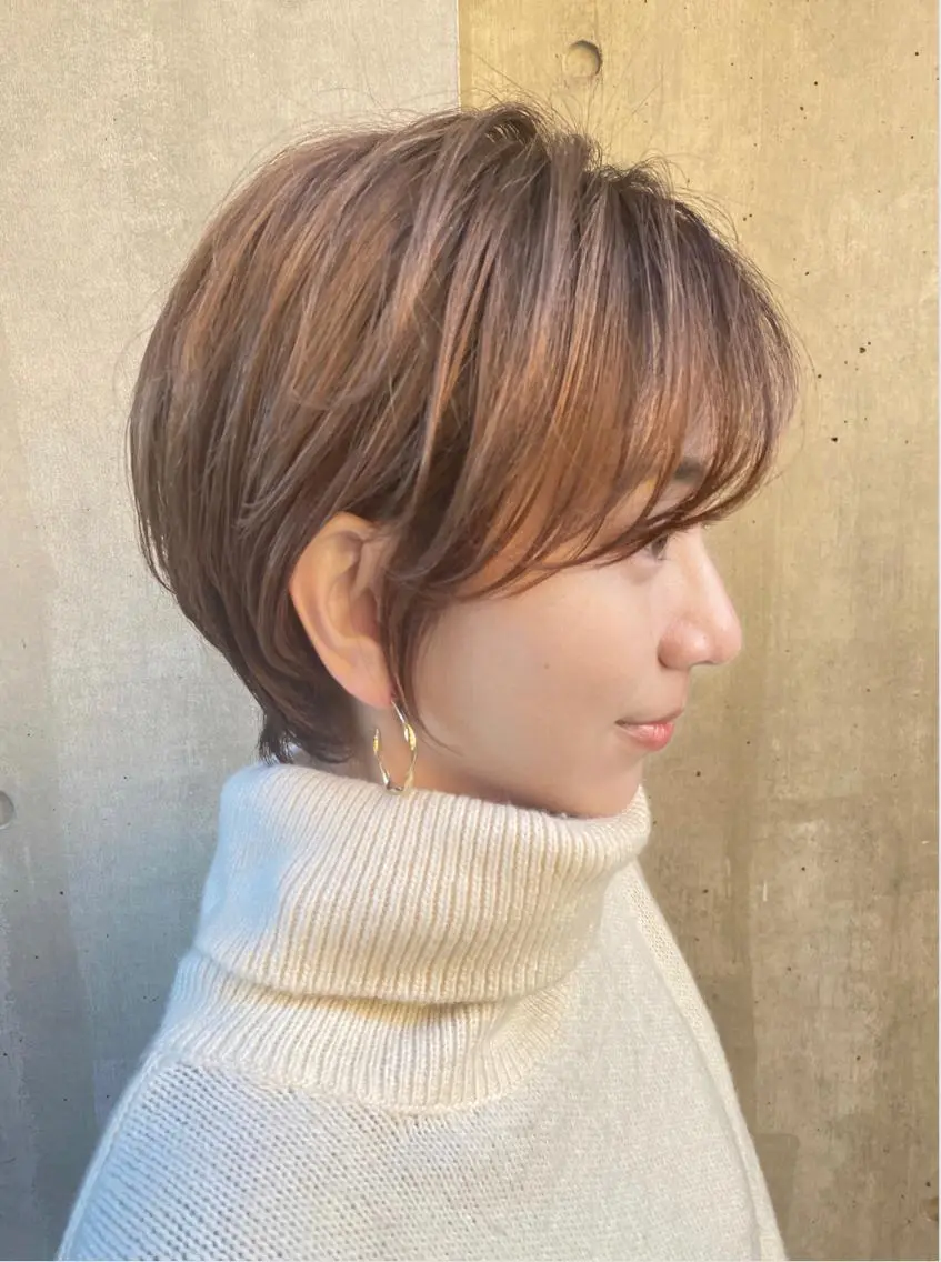 ショート カット ヘアカラー トリートメント 🇰🇷韓国レイヤー 錦糸町【北山謙三】のヘアスタイル