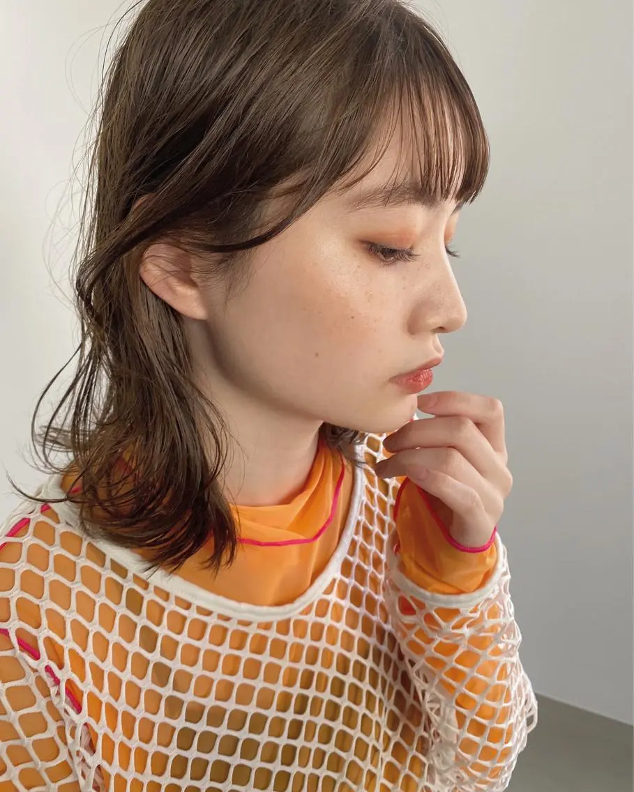 ミディアム カラー ヘアカラー Hayashi Shioriのヘアスタイル