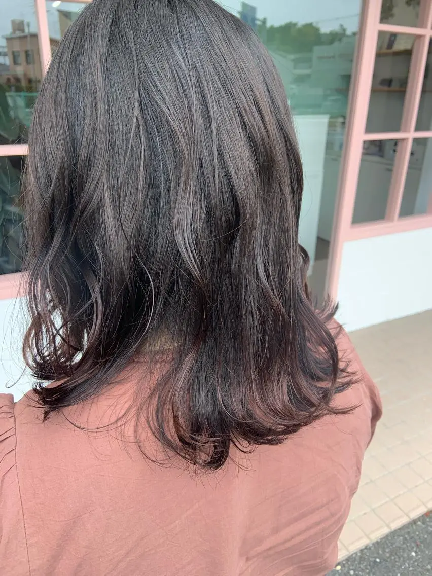 ミディアム ヘアアレンジ KAORI／ 髪質改善ストレートのヘアスタイル