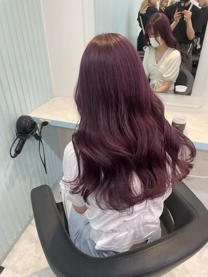 ミディアム カット ヘアカラー トリートメント 顔周りレイヤー/新宿 /モテ艶カラー/航介のヘアスタイル