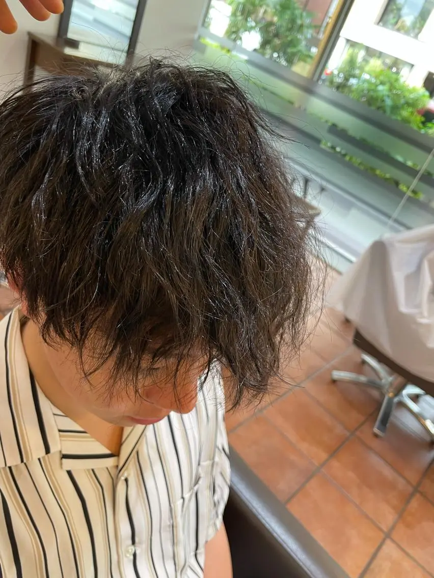 ショート パーマ メンズ カット パーマ 🌸髪質改善🌸 Shuhei🗝♠のヘアスタイル
