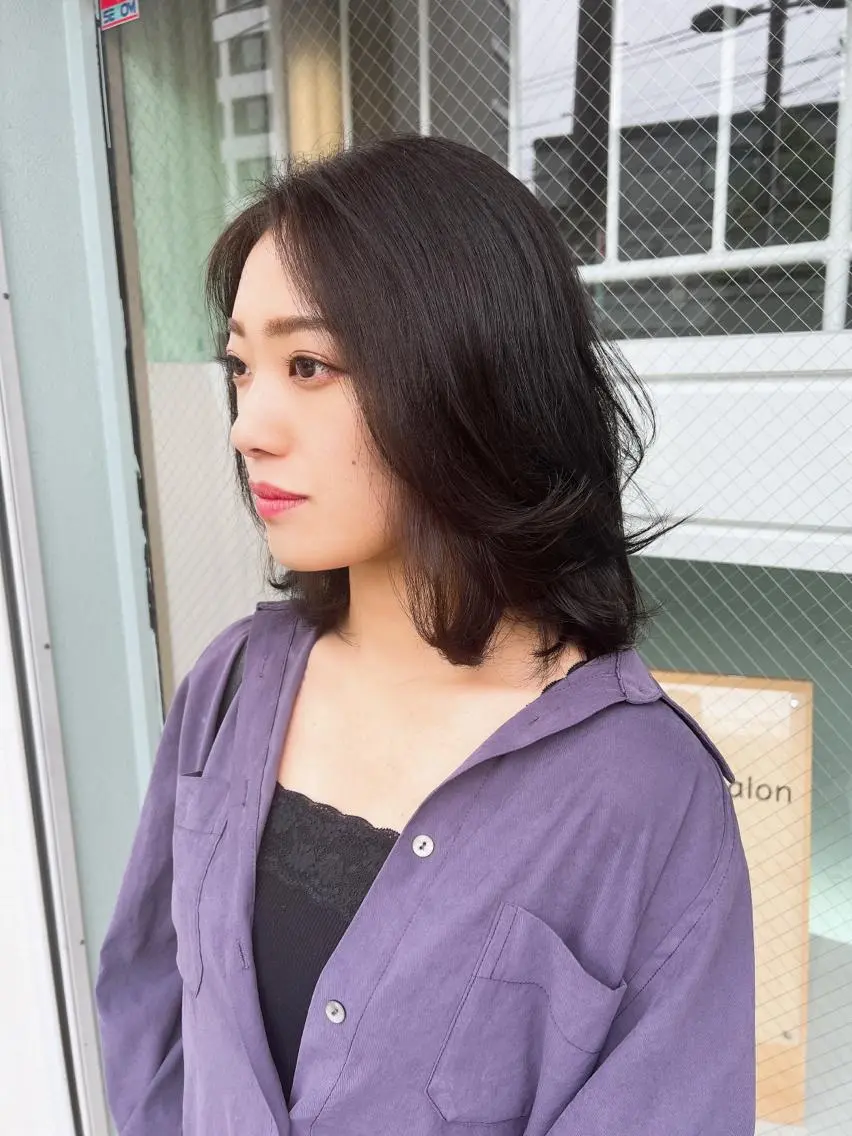 ミディアム カラー パーマ ミディアムパーマ 髪質改善 ヘアカラー トリートメント 艶髪専門美容師🏄 kazuレスlessのヘアスタイル