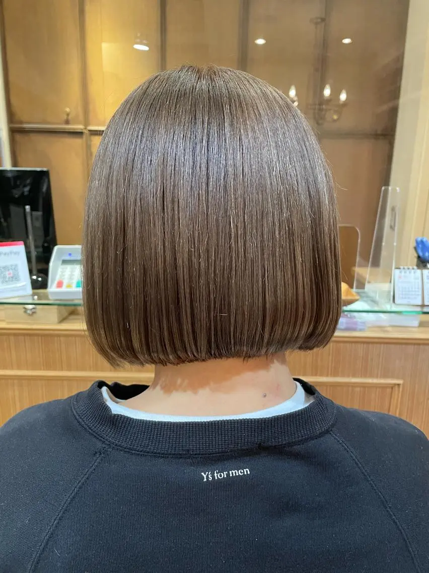 ミディアム カラー 透明感カラー 渋谷 留菜のヘアスタイル
