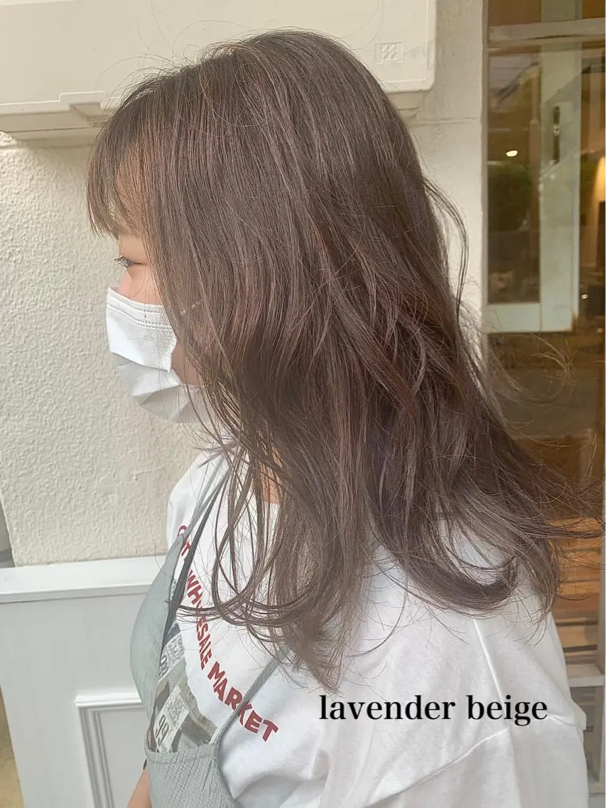 セミロング カラー 透明感カラー👑 井上美乃里のヘアスタイル