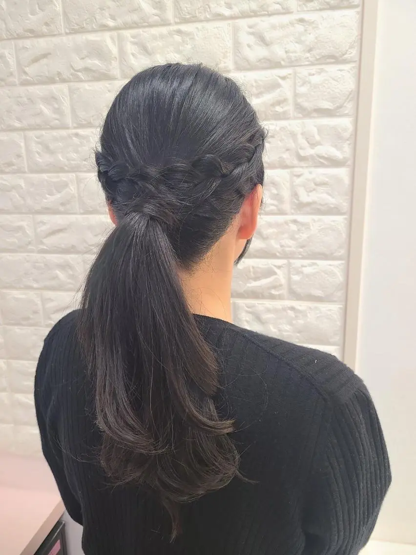 ロング ヘアアレンジ 簡単アレンジ きれいde チュッ！のネイルデザイン
