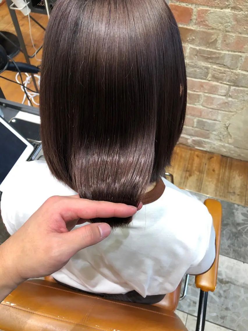 ショート カラー パーマ バレイヤージュ ブリーチ ケアブリーチ ダブルカラー ハイライトカラー カット ヘアカラー 縮毛矯正 トリートメント 銀座✨レイヤーカット 顔まわり/坂本亜裟海のヘアスタイル