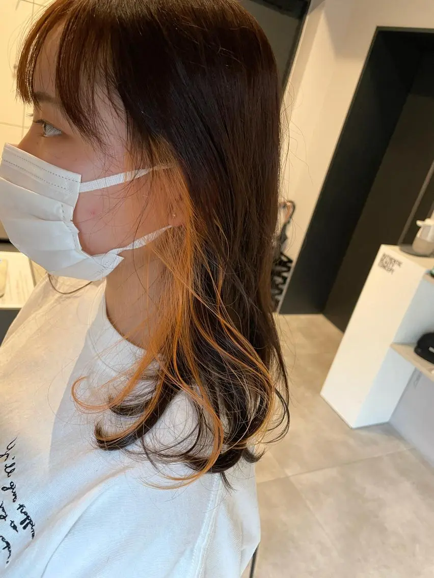 ミディアム カラー レイヤー×髪質改善 ×透明感/杉田 圭のヘアスタイル