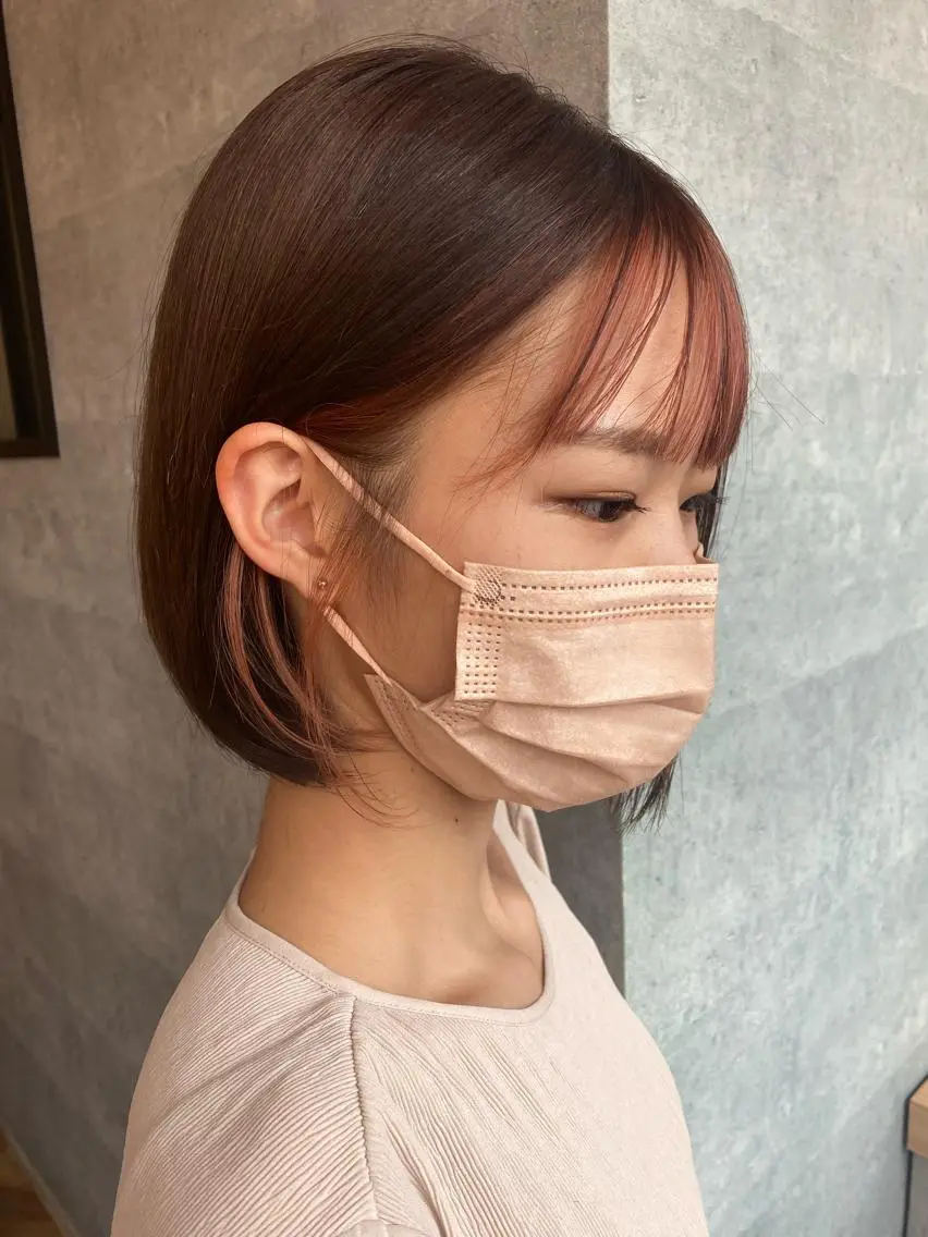 ミディアム カラー ボブ 銀座 美容師 ❕mizukaのヘアスタイル