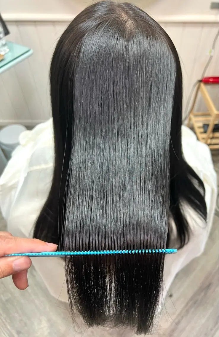ロング カラー パーマ 髪質改善 ストレートパーマ カット ヘアカラー 縮毛矯正 トリートメント 艶髪専門美容師🏄 kazuレスlessのヘアスタイル