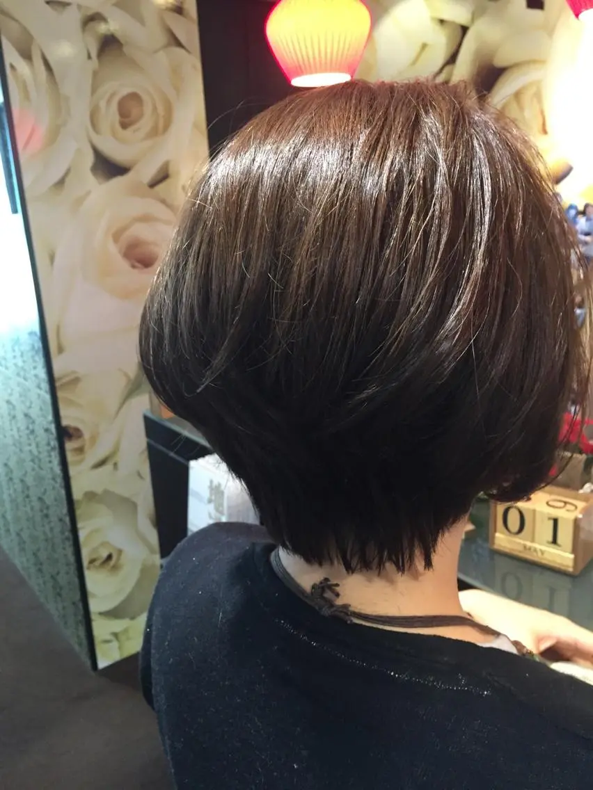 ショート 前下がりボブ ボブ EARTH 志木店のヘアスタイル