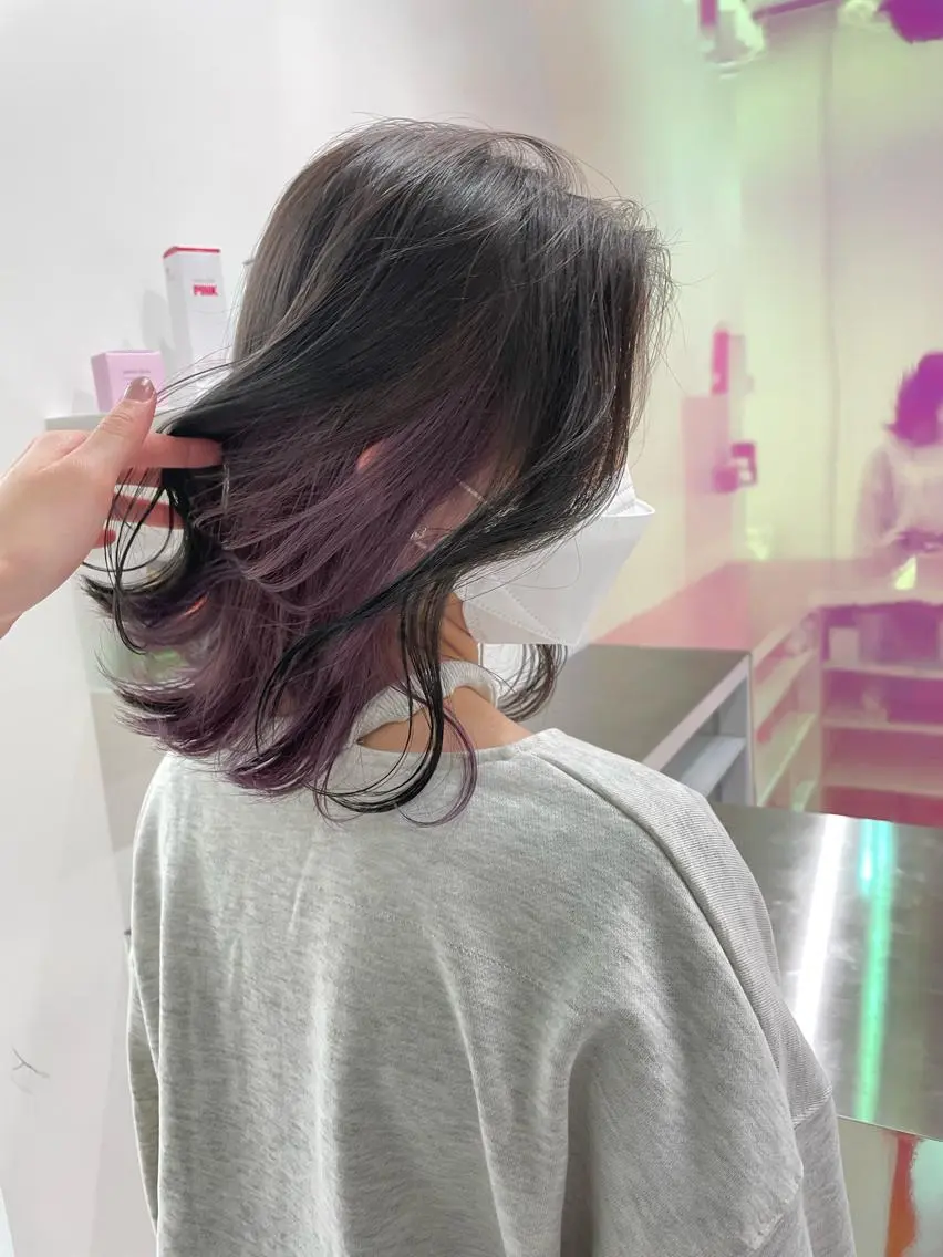 ミディアム カラー パーマ ヘアアレンジ メンズ キッズ ネイル マツエク・マツパ KANAMI 🌏のヘアスタイル