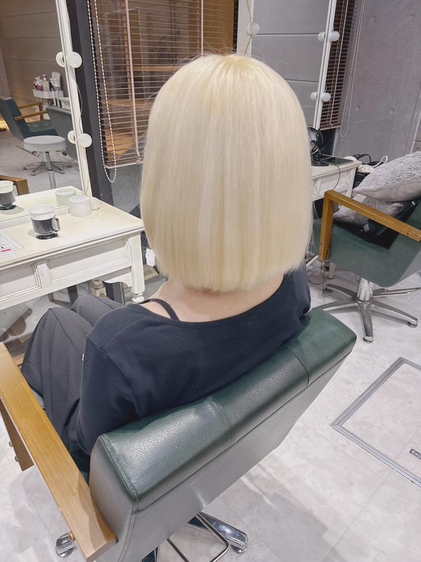 カラー ミディアム ブリーチ ダブルカラー ハイトーンカラー ウルフカット 🪐原宿/ハイトーン /デザインカラー🪐のヘアスタイル