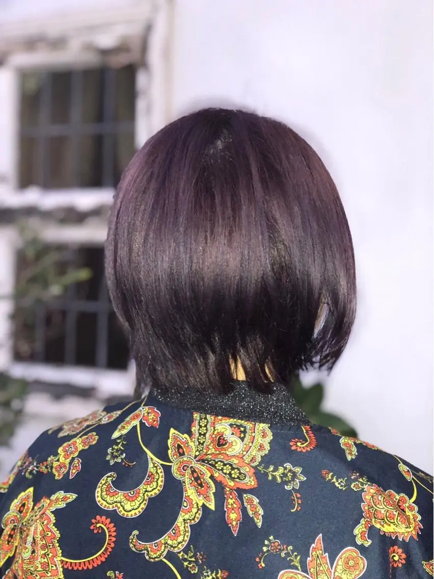 ミディアム カラー ブリーチ ヘアカラー トリートメント marie-anne 浜松元目店のヘアスタイル