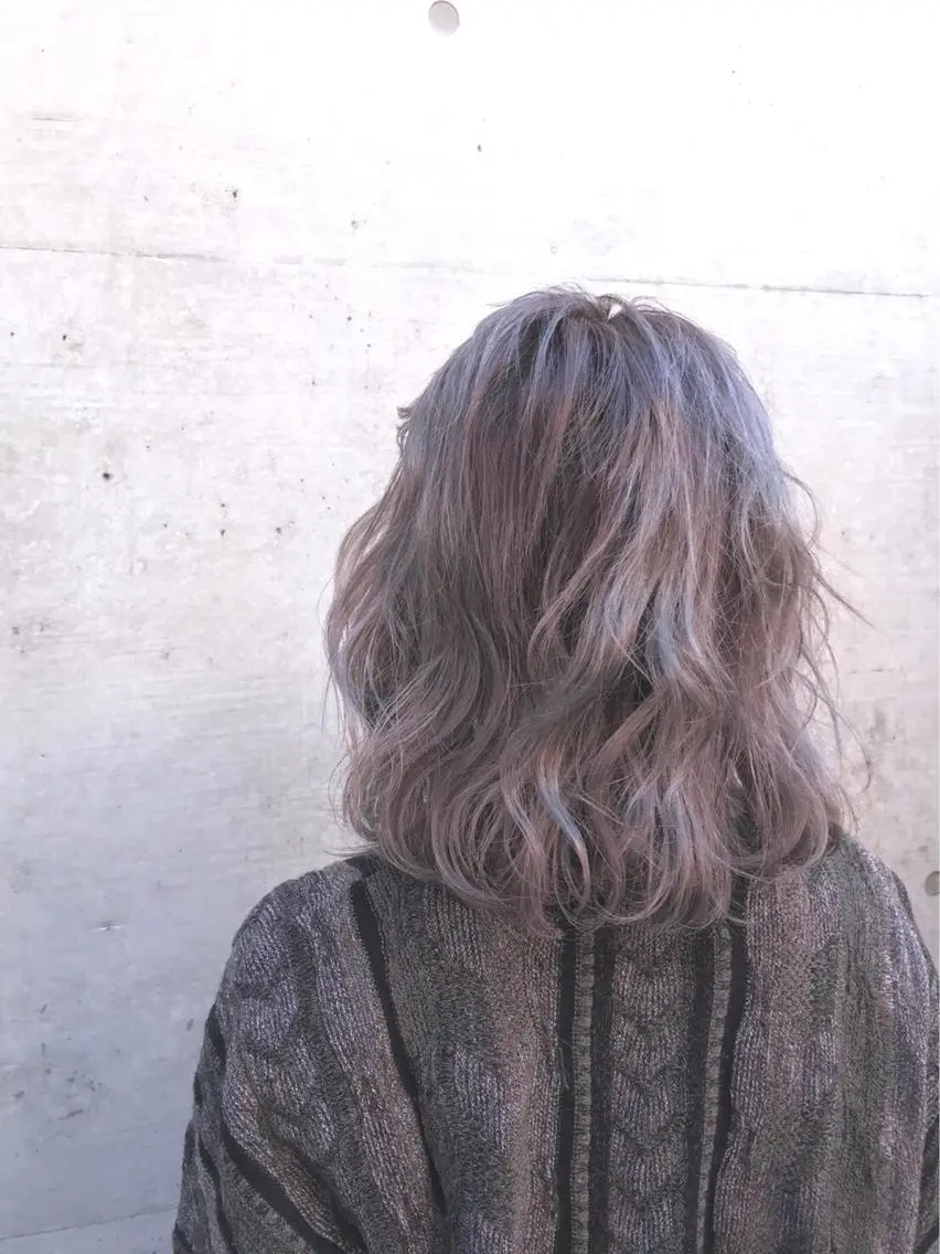 ミディアム カラー ラベンダーカラー ピンクカラー 100%髪質改善特化 TRUNSのヘアスタイル