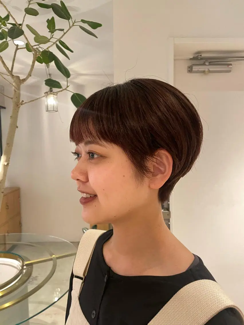 ショート カラー 似合わせカット ショートヘア 透け感カラー/ SUのヘアスタイル