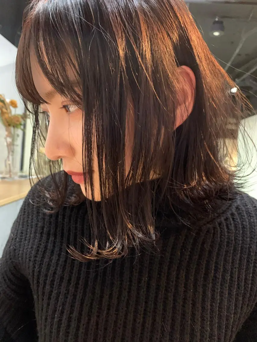 ミディアム カラー カット ヘアカラー トリートメント ヘアセット 怪我のため6月末 復帰予定田中瑞希🍃のヘアスタイル