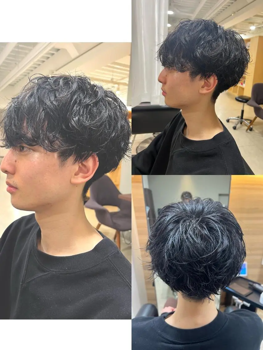 パーマ メンズ カット パーマ 心斎橋メンズサロン リベルテグリットのヘアスタイル