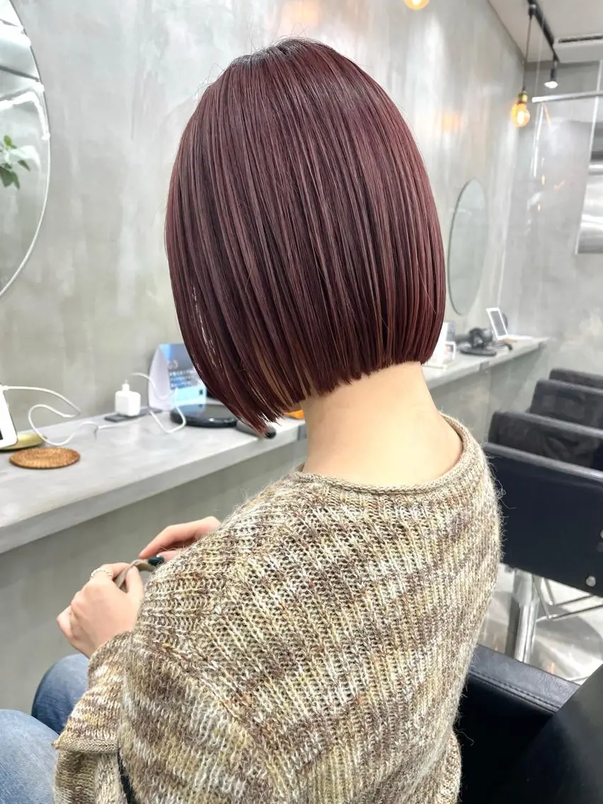 ショート ボブ カット トリートメント 👑ボブはお任せ ミヤノ👑のヘアスタイル