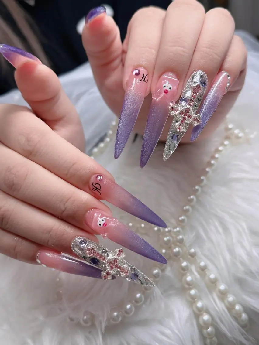 ネイル フレンチネイル ジェルネイル ハロウィン 韓国ネイル マグネットネイル ハンドネイル neco H.babynailのネイルデザイン