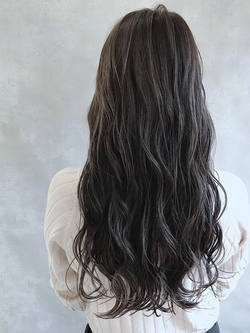 セミロング カラー アディクシーカラー ブリーチ ケアブリーチ ダブルカラー ハイライトカラー MOU namba ムウナンバのヘアスタイル