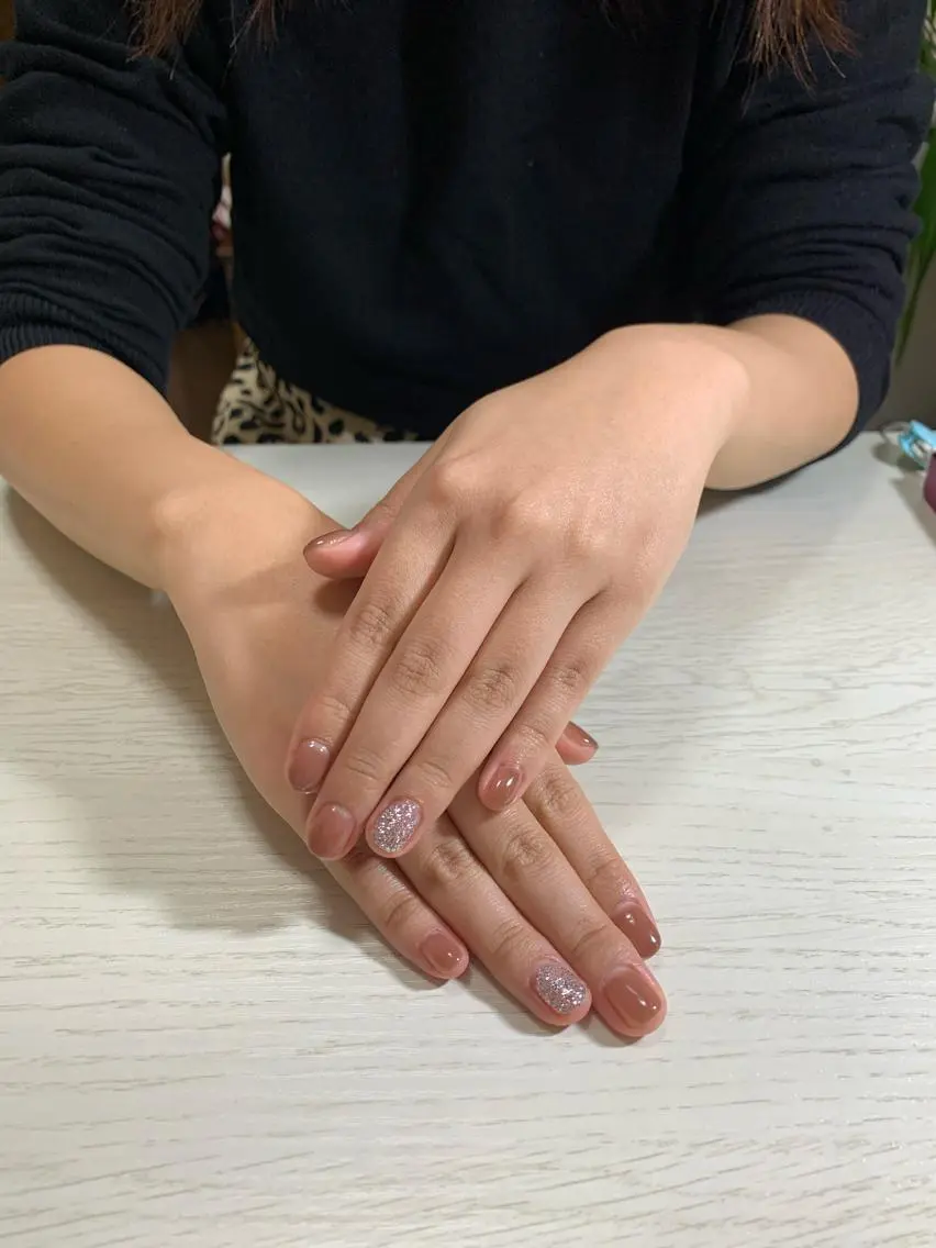 ネイル ワンカラーネイル SAKU nail 作島茜のネイルデザイン