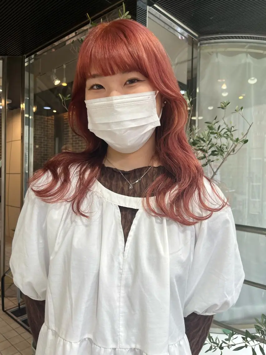 セミロング カラー ブリーチ ケアブリーチ ダブルカラー イヤリングカラー ハイトーンカラー 💖デザインカラー/ タダ ハナカ💖のヘアスタイル
