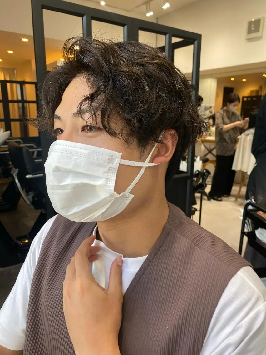 パーマ メンズ カット パーマ トリートメント 似合う髪型見つけます AYAKAのヘアスタイル