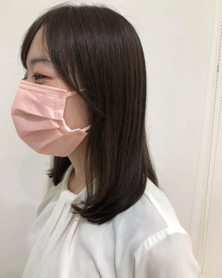 ミディアム カット 松原 愛莉のヘアスタイル