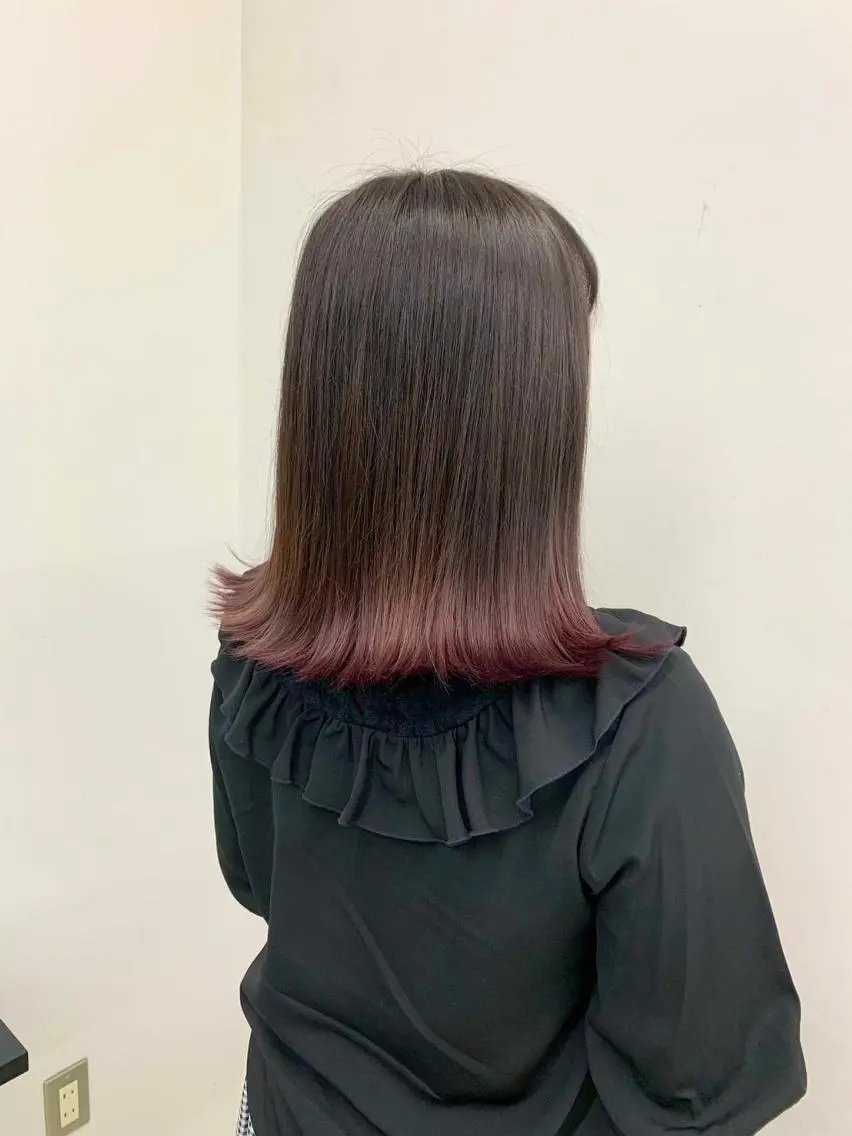 ミディアム アッシュ 韓国風ヘア 縮毛矯正 【公式】amble luxe 中野のヘアスタイル