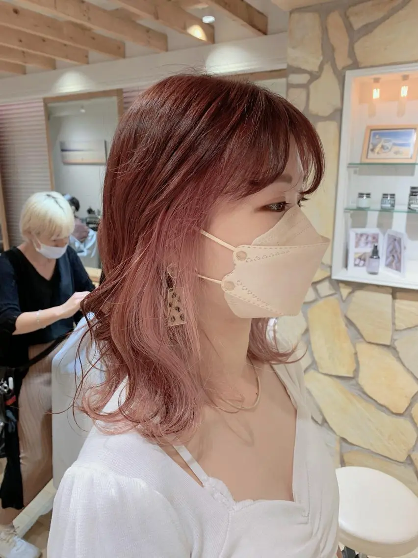 ミディアム カット ヘアカラー 新宿 木下拓哉のヘアスタイル