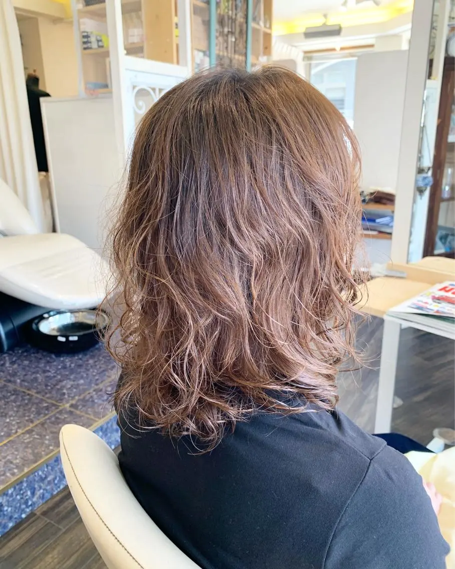 ロング パーマ カット パーマ トリートメント 🌸スタイリスト 山浦美恵のヘアスタイル